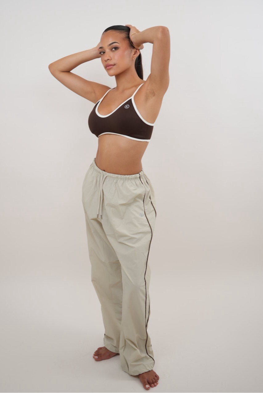 I Accept Change with Grace Beige Versatile Relaxed Fit Pant