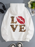 Long sleeved hooded sweatshirt