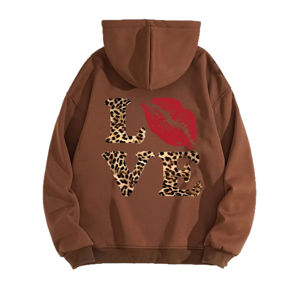 Long sleeved hooded sweatshirt