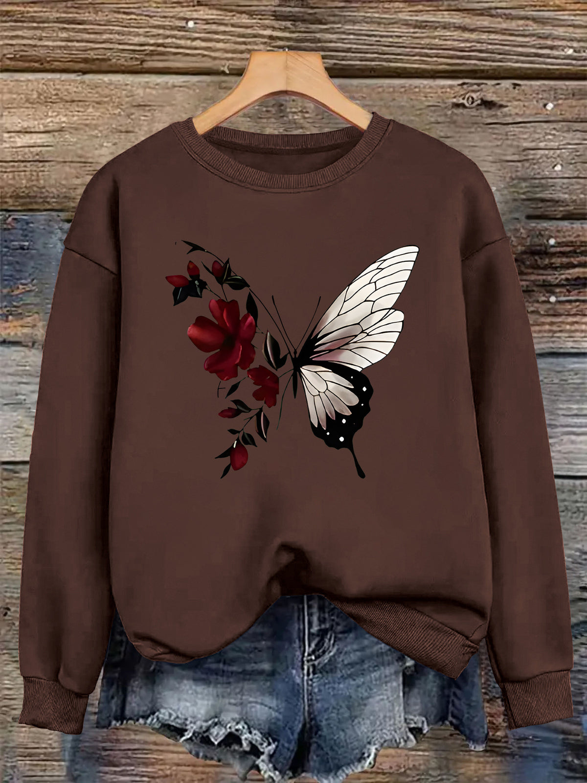 Long sleeved shirt with fleece hoodie