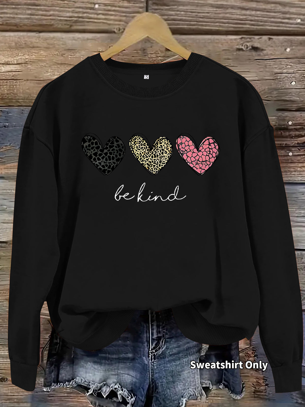 Round neck fleece hoodie