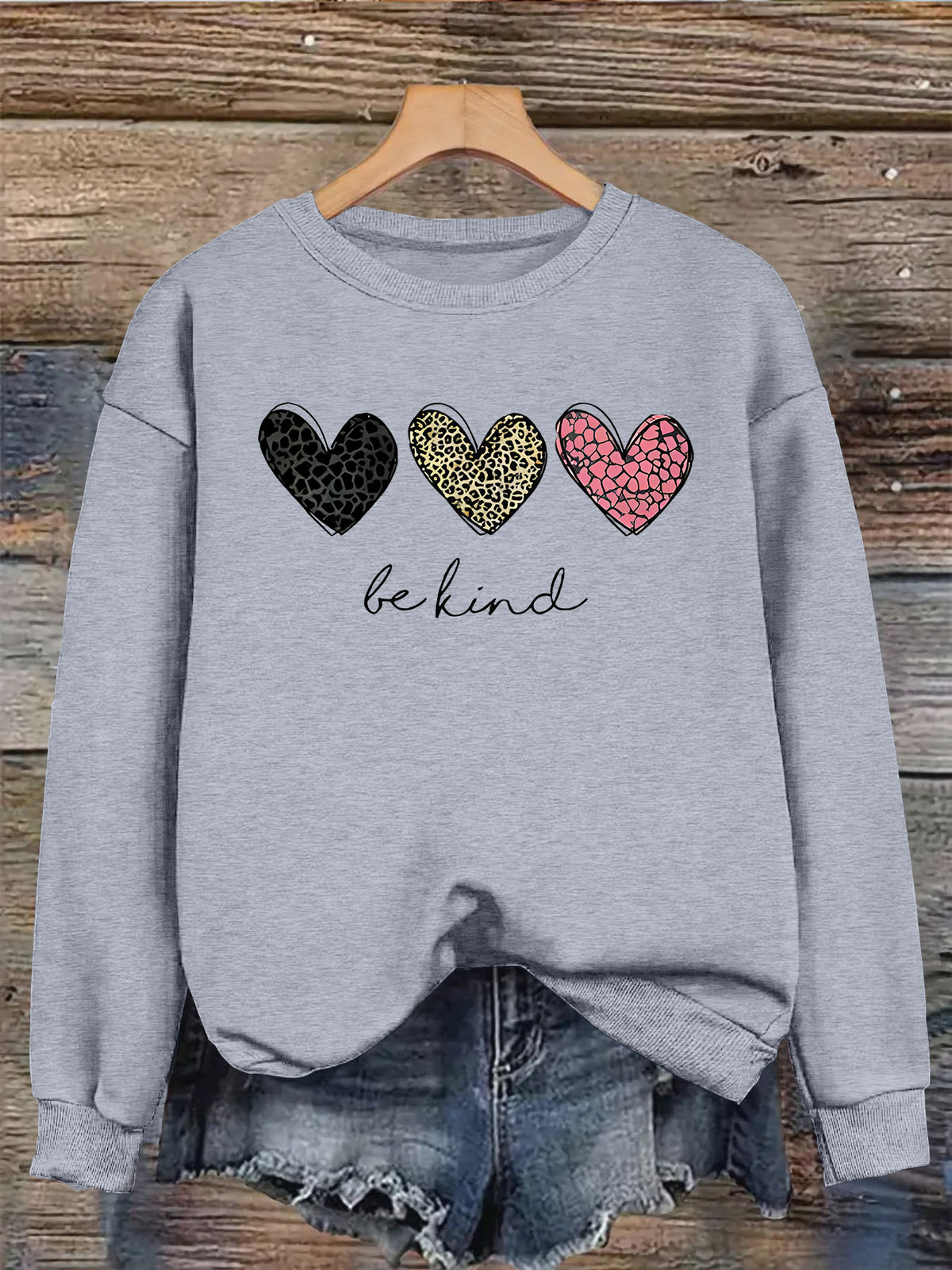 Round neck fleece hoodie