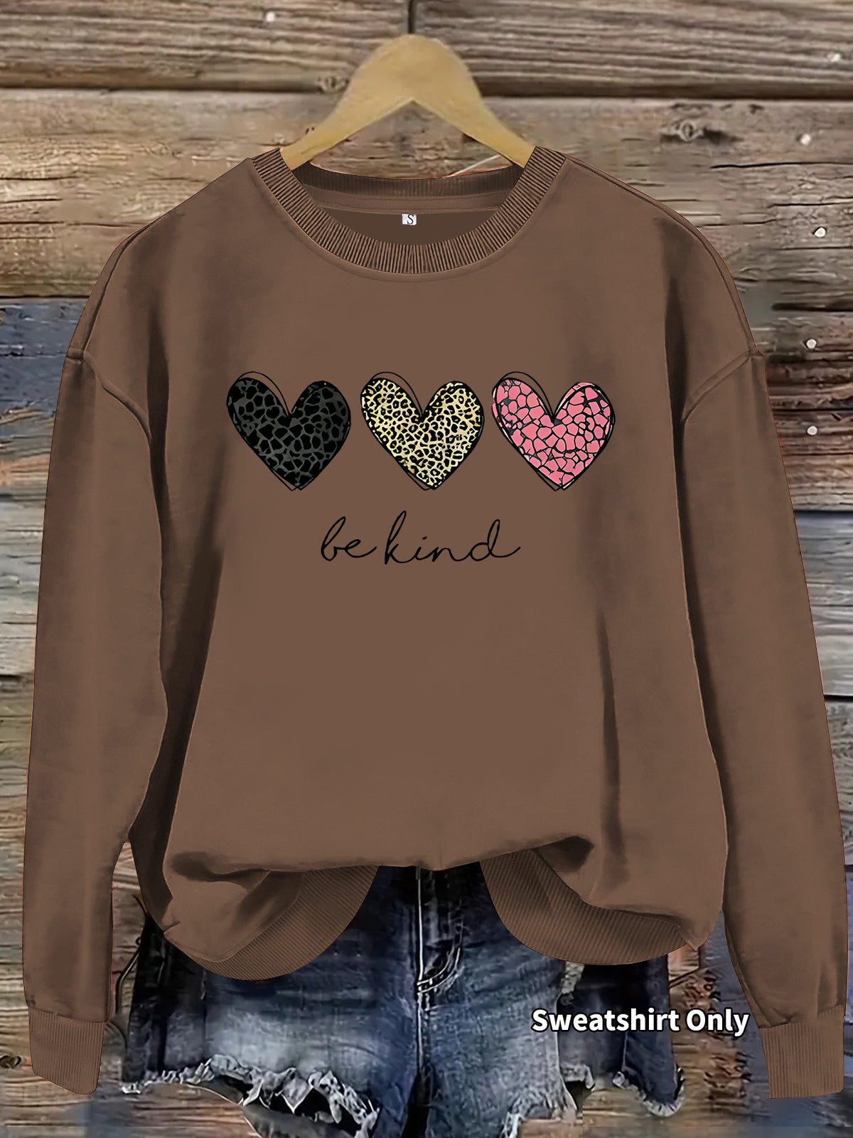 Round neck fleece hoodie