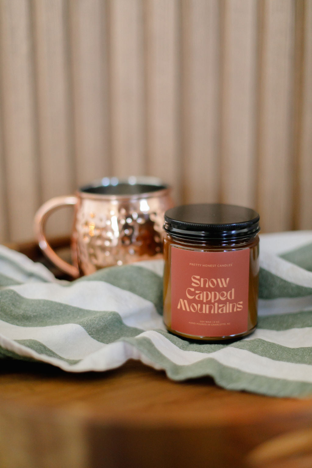 Mint Candle: Snow Capped Mountains Candle