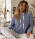 Women's Off-Shoulder Fleece Hoodie